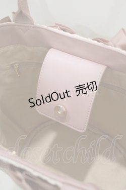 画像2: m petit by misako / AMリボンツキカゴTT  オフ/ピンク H-25-10-09-059-LO-BG-NS-ZH
