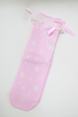 画像1: Angelic Pretty / Dreamy Starクルー丈ソックス FREE ピンク H-25-10-09-077-AP-ZA-YZ-ZH