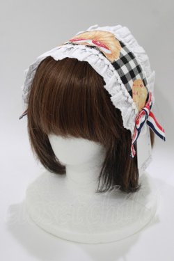 画像1: Angelic Pretty / いちごBread Bakeryヘッドドレス  ブラック H-25-10-09-079-AP-AC-NS-ZH