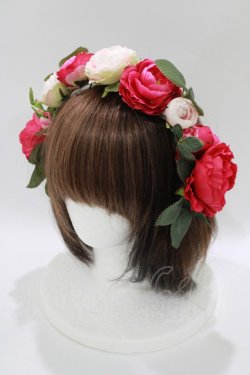 画像1: Angelic Pretty / Princessメリロットヘッドドレス  ワイン H-25-10-09-085-AP-AC-NS-ZH