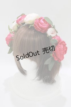 画像1: Angelic Pretty / Princessメリロットヘッドドレス  ワイン H-25-10-09-085-AP-AC-NS-ZH