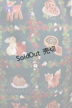 画像4: axes femme kawaii / 森のケーキ屋さん柄ジャンスカ M グリーン H-25-10-09-007-AX-OP-NS-ZH