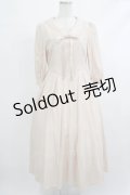 Maison de FLEUR Petite Robe canone / カフェテリアで待つワンピース S Light Beige H-25-10-09-017-EL-OP-NS-ZH