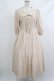 画像1: Maison de FLEUR Petite Robe canone / カフェテリアで待つワンピース S Light Beige H-25-10-09-017-EL-OP-NS-ZH (1)