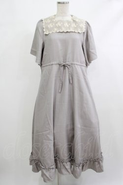 画像1: m petit by misako / レースセーラーワンピース S グレー H-25-10-09-022-LO-OP-NS-ZH
