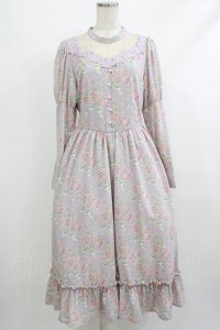 Kurumi Collaboration / 花柄クラシカルワンピース LL ラベンダー H-25-10-09-023-GO-OP-NS-ZH