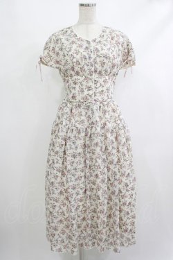 画像1: Maison de FLEUR Petite Robe / フラワープリントドレス S オフ H-25-10-09-024-EL-OP-NS-ZH