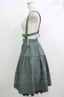 画像2: axes femme POETIQUE / ハーネスデザインサス付スカート M グリーン H-25-10-10-025-AX-SK-NS-ZH