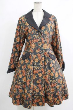 画像1: metamorphose / ゴブラン風くまちゃんコートワンピース サイズ1 黒(Black) H-25-10-10-003-ME-CO-NS-ZH