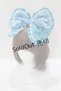 Angelic Pretty / Cuteフリルカチューシャ  ブルー H-25-10-10-041-AP-AC-NS-ZH