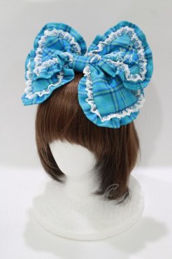 画像1: Angelic Pretty / Cuteフリルカチューシャ  ブルー H-25-10-10-041-AP-AC-NS-ZH