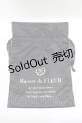 Maison de FLEUR / ロゴ入り巾着  ブラック H-25-10-10-044-LO-ZA-NS-ZH