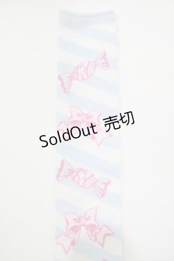 画像2: Angelic Pretty / キャンディボーダーオーバーニーソックス  サックス H-25-10-10-045-AP-ZA-NS-ZH
