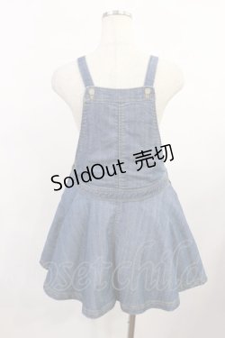 画像2: Emily Temple cute / デニムフリルサロペットスカート  ブルー H-25-10-10-1004-ET-OP-KB-ZH