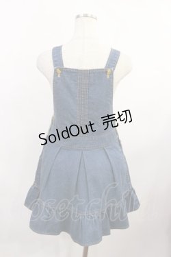 画像2: Emily Temple cute / デニムフリルサロペットスカート  ブルー H-25-10-10-1005-ET-OP-KB-ZH