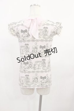 画像2: Emily Temple cute / コスメバックリボンノースリーブカットソー  ピンク H-25-10-10-1008-ET-TO-KB-ZH