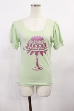 画像1: Emily Temple cute / ケーキプリントカットソー  ミント×ピンク H-25-10-10-1011-ET-TO-KB-ZH