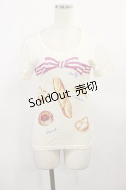 画像1: Emily Temple cute / リボン＆パンカットソー  オフ H-25-10-10-1012-ET-TO-KB-ZH