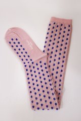 Emily Temple cute / ドットオーバーニーソックス  ピンク×ブルー H-25-10-10-1032-ET-ZA-KB-ZH