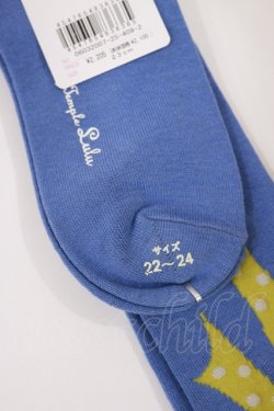 画像2: Emily Temple cute / ドットリボンハイソックス  ブルー×イエロー H-25-10-10-1034-ET-ZA-KB-ZH