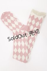 Emily Temple cute / ダイヤオーバーニーソックス  コーラル H-25-10-10-1038-ET-ZA-KB-ZH