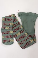 Emily Temple cute / リボンロゴタイツ  ミント H-25-10-10-1039-ET-ZA-KB-ZH