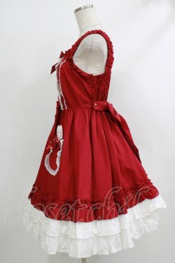 画像2: Angelic Pretty / Lovely BunnyジャンパースカートSET Free ワイン H-25-10-10-092-AP-OP-NS-ZH