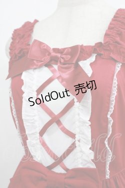 画像4: Angelic Pretty / Lovely BunnyジャンパースカートSET Free ワイン H-25-10-10-092-AP-OP-NS-ZH