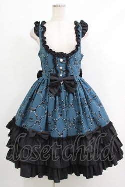 画像1: metamorphose / Dressy Ribbon フリルジャンパースカート サイズ1 グリーン H-25-10-10-007-ME-OP-NS-ZH