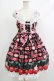 画像1: Angelic Pretty / Cherry Jam Labelジャンパースカート Free ブラック H-25-10-10-008-AP-OP-NS-ZH (1)