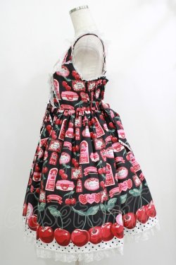 画像2: Angelic Pretty / Cherry Jam Labelジャンパースカート Free ブラック H-25-10-10-008-AP-OP-NS-ZH