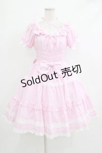 Angelic Pretty / Eternal Doll半袖ワンピース(小ギンガム) Free ピンク H-25-10-10-009-AP-OP-NS-ZH