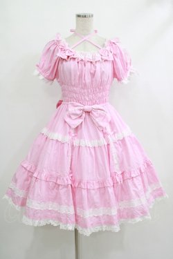 画像1: Angelic Pretty / Eternal Doll半袖ワンピース(小ギンガム) Free ピンク H-25-10-10-009-AP-OP-NS-ZH