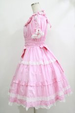 画像2: Angelic Pretty / Eternal Doll半袖ワンピース(小ギンガム) Free ピンク H-25-10-10-009-AP-OP-NS-ZH (2)