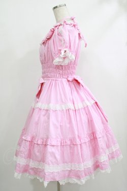 画像2: Angelic Pretty / Eternal Doll半袖ワンピース(小ギンガム) Free ピンク H-25-10-10-009-AP-OP-NS-ZH