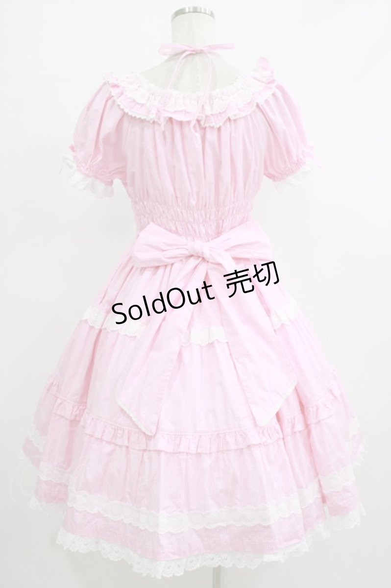 画像3: Angelic Pretty / Eternal Doll半袖ワンピース(小ギンガム) Free ピンク H-25-10-10-009-AP-OP-NS-ZH (3)