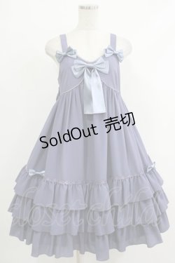 画像1: metamorphose / Ribbonベビードールジャンパースカート Free ブルー H-25-10-10-012-ME-OP-NS-ZH