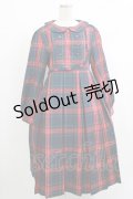 FLC / MINA*タータンチェックワンピース LL グリーン H-25-10-10-015-LO-OP-NS-ZH