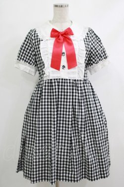 画像1: Nile Perch / ギンガムチェックワンピース Free ブラック H-25-10-10-018-LO-OP-NS-ZH