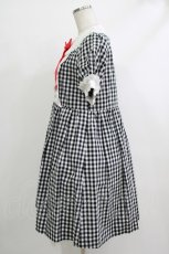 画像2: Nile Perch / ギンガムチェックワンピース Free ブラック H-25-10-10-018-LO-OP-NS-ZH (2)