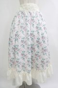 Kurumi Collaboration / 花柄コルセット風スカート L オフ H-25-10-10-021-GO-SK-NS-ZH
