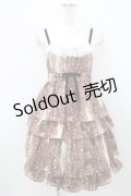 Emily Temple cute / バンビプリントティアードノースリーブワンピース  チャ H-25-10-11-036-ET-OP-KB-ZH