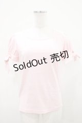 Emily Temple cute / リボンパフカットソー  ピンク H-25-10-11-006-ET-TO-KB-ZH