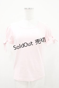 画像1: Emily Temple cute / リボンパフカットソー  ピンク H-25-10-11-006-ET-TO-KB-ZH