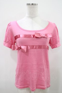 画像1: Emily Temple cute / ダブルリボンパフトップス  ピンク H-25-10-11-008-ET-TO-KB-ZH