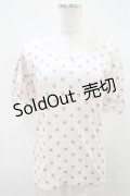 Emily Temple cute / ラメドットパフカットソー  ピンク H-25-10-11-010-ET-TO-KB-ZH