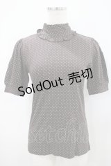Emily Temple cute / バックリボンハイネックドットカットソー  チャ H-25-10-11-012-ET-TO-KB-ZH