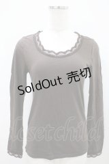 Emily Temple cute / レース長袖カットソー  チャ H-25-10-11-013-ET-TO-KB-ZH