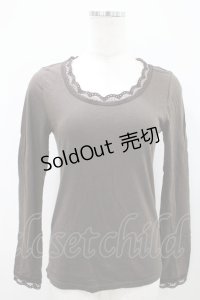 Emily Temple cute / レース長袖カットソー  チャ H-25-10-11-013-ET-TO-KB-ZH