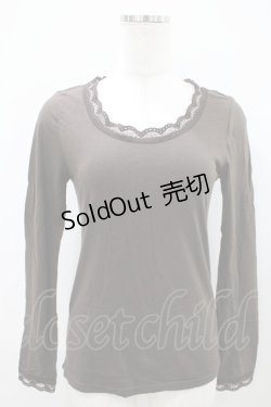 画像1: Emily Temple cute / レース長袖カットソー  チャ H-25-10-11-013-ET-TO-KB-ZH